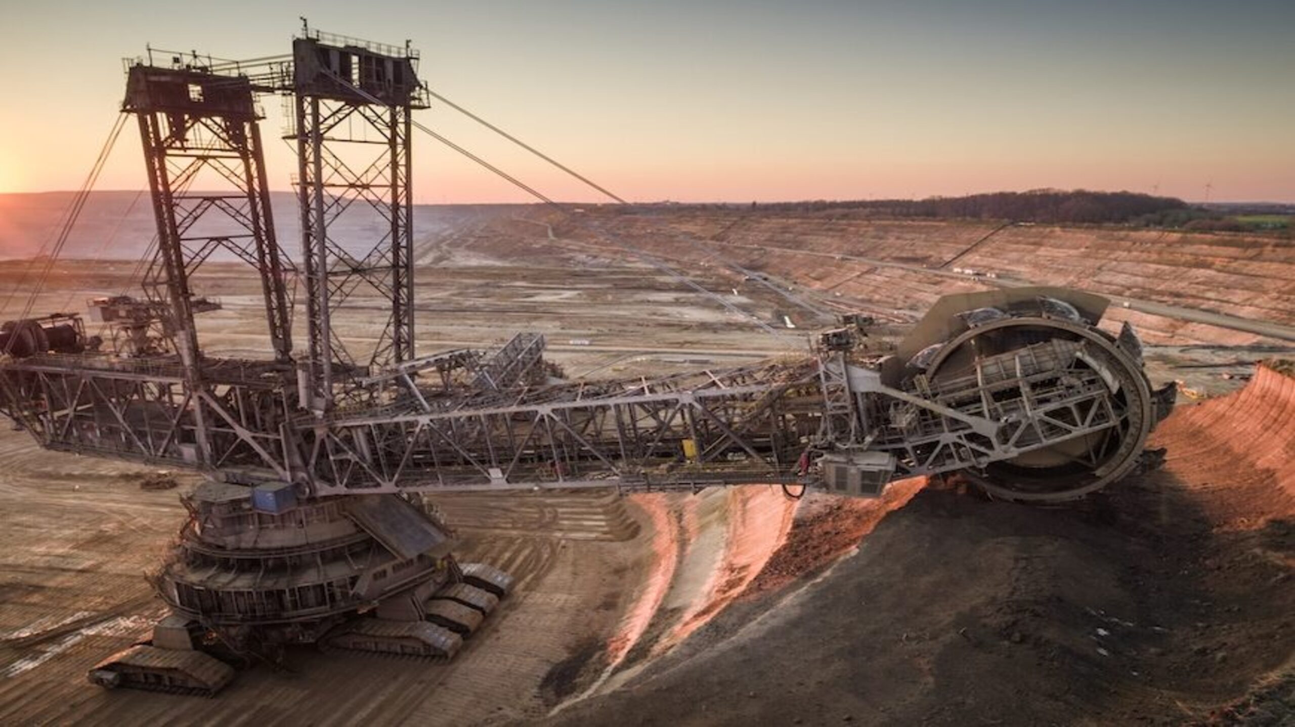 Coal Mining, Lignite Surface Mine - AERIAL